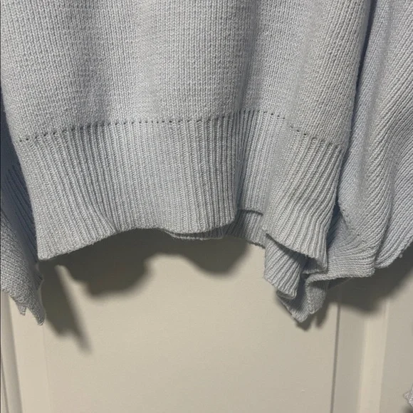 SOLAI Light Blue Women's Crew Neck Sweater SIZE LARGE - Picture 2 of 5